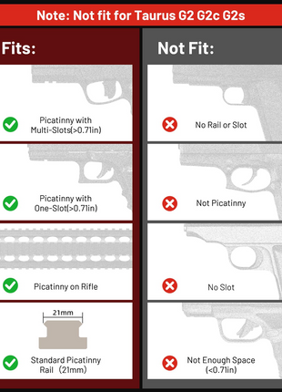 CVLIFE Pistol Laser featuring not fit picatinny with no rail or slot