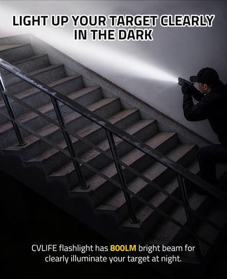CVLIFE Pistol Light featuring clearly illuminate your target at night