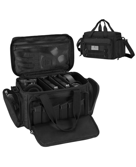 CVLIFE Pistol Range Bag in black