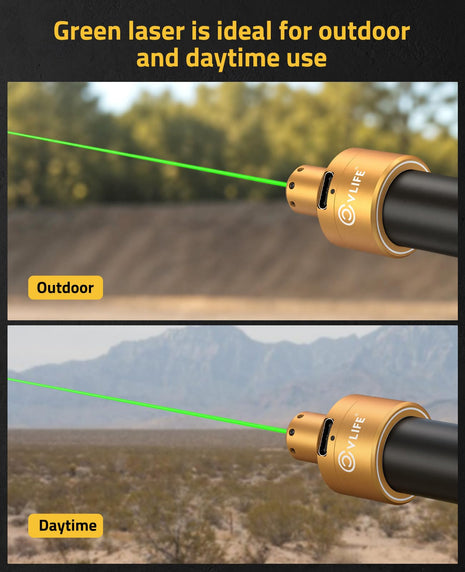 CVLIFE Rechargeable Bore Sight featuring green laser is ideal for outdoor 515nm Green laser