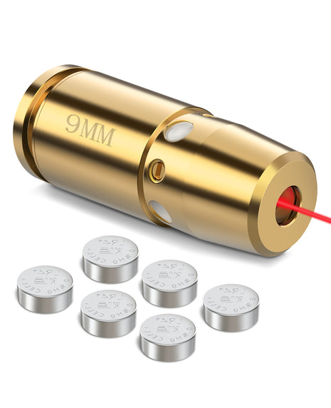 CVLIFE Bore Sight 9mm Laser Boresighter with 3 Sets of Batteries