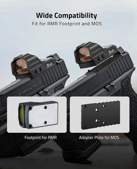 Wide Compatibility Red Dot Sight Fits for RMR and MOS