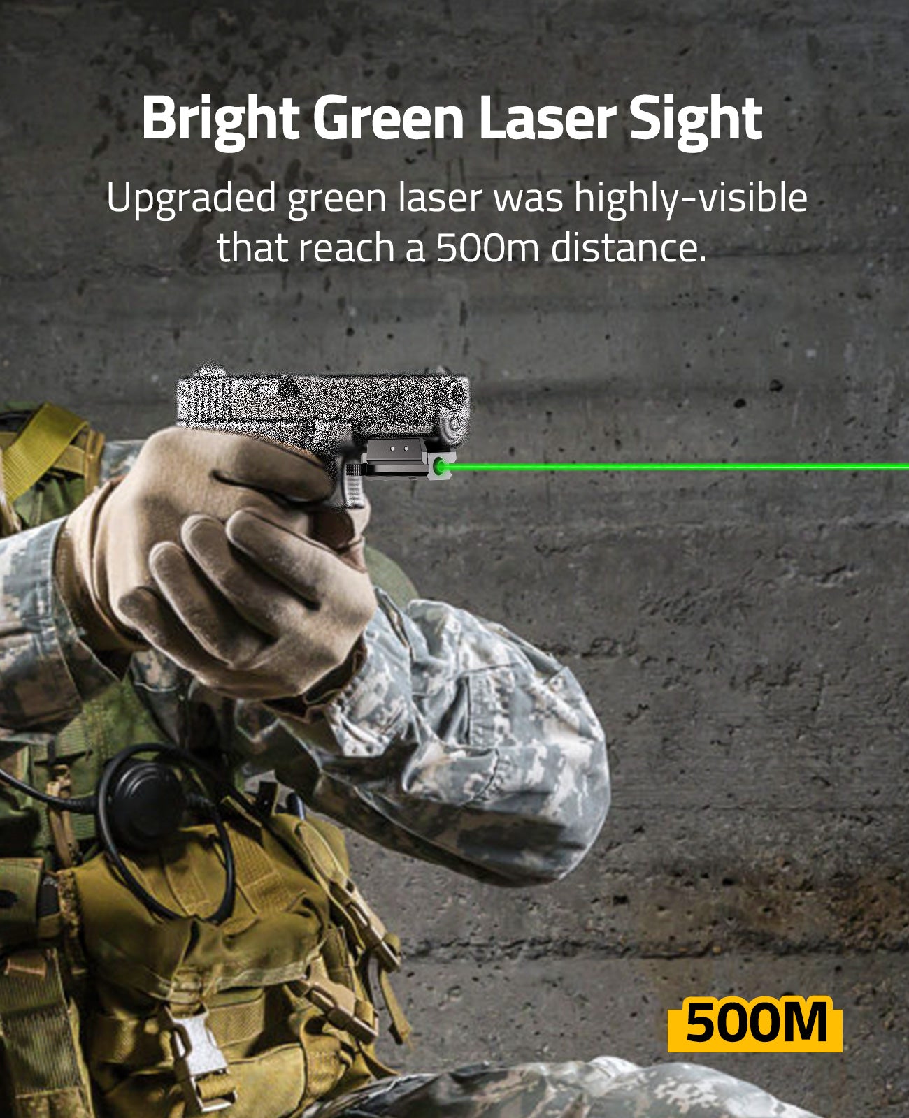 CVLIFE Green Laser Sight Compatible with M-Lok and Picatinny Rail