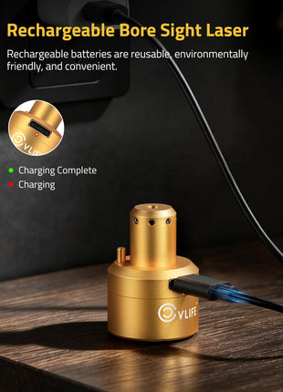CVLIFE Red Laser Magnetic Rechargeable Bore Sight featuring rechargeable bore sight laser 515nm Green laser