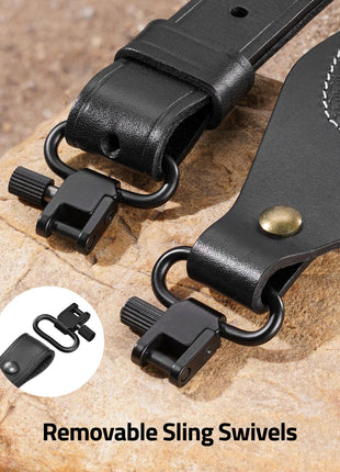 CVLIFE Removable Metal Sling featuring removable sling swivels in black