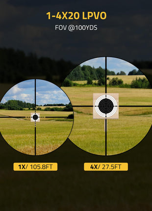 CVLIFE LPVO Rifle Scope featuring fov@100yds Mil Dot