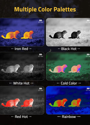 CVLIFE Imaging Rifle Scope featuring multiple color palettes