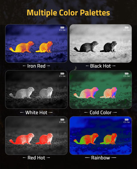 CVLIFE Imaging Rifle Scope featuring multiple color palettes