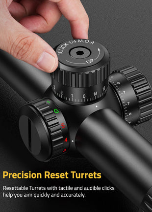 CVLIFE Long Range Scope featuring precision reset turrets resettableturretswithtactileandaudibleclicks