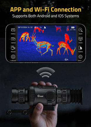 CVLIFE Thermal Scope featuring app and wi-fi connection