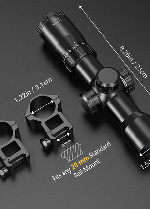 CVLIFE 5-5x32 scope featuring rail mount fits any standard