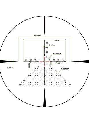 CVLIFE 5x25x56 FFP scope featuring 90moa