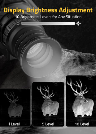 CVLIFE Imaging Rifle Scope featuring display brightness adjustment