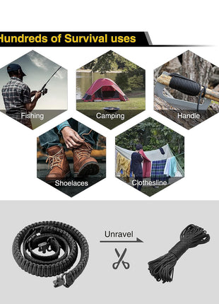Multi-functional 550 Paracord Sling for Camping, Hunting, Rifles