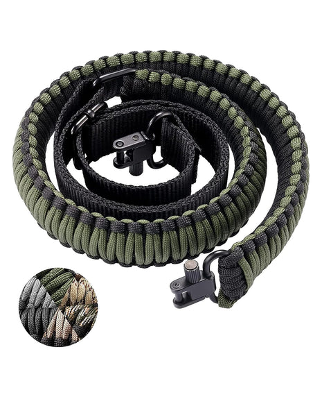 CVLIFE Rifle Sling 550 Paracord Sling 2 Point Sling with Tri-Lock Swivel