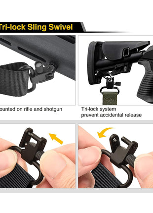 550 Paracord Sling with Tri-lock Sling Swivel