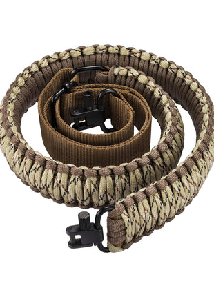 Camo Brown 550 Paracord Sling Adjustable 2 Point Sling