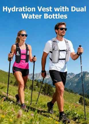CVLIFE Running Vest featuring hydration vest with dual water bottles