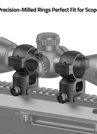 Scope Rings for All 20mm Picatinny Rail Scopes