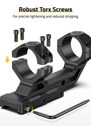 CVLIFE Scope Mount featuring robust torx screws for precise tightening and reduced stripping 1 Inch
