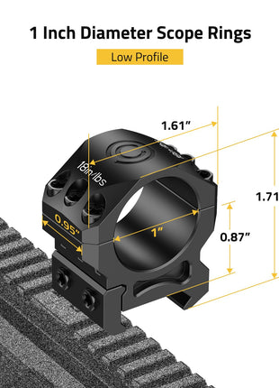 CVLIFE diameter scope rings featuring diameter scope rings lowprofile 1inch x 0.87inch