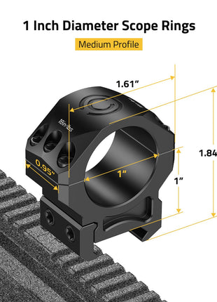 CVLIFE diameter scope rings featuring diameter scope rings mediumprofile 1inch x 1.00inch