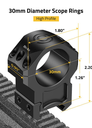 CVLIFE Precision Scope Rings featuring diameter scope rings high profile 30mm x 1.26inch