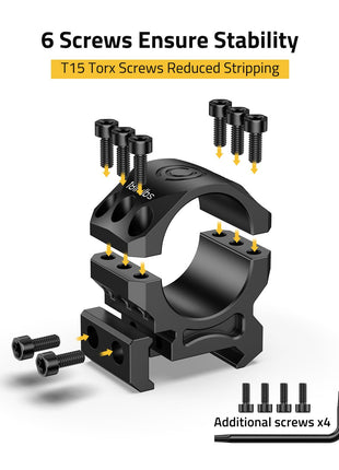 CVLIFE 6-screw Ring featuring ensure stability 1inch x 0.87inch