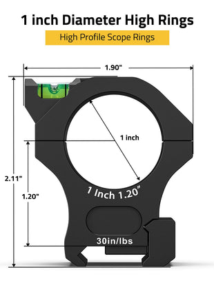 CVLIFE Profile Scope Mount featuring high profile scope rings