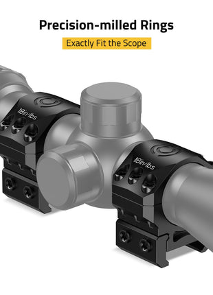 CVLIFE Precision Scope Rings featuring precision-milled rings exactly fit the scope 1inch x 0.87inch