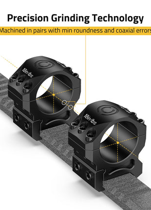 CVLIFE diameter scope rings featuring machined in pairs with min roundness and coaxial errors 1inch x 0.87inch