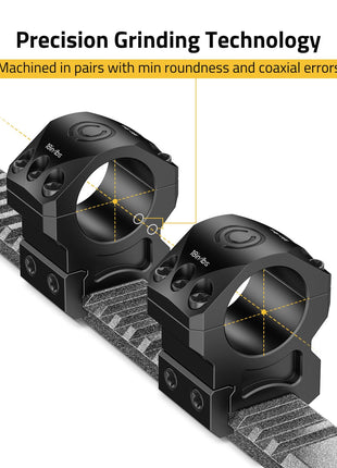 CVLIFE diameter scope rings featuring machined in pairs with min roundness and coaxial errors 1inch x 1.00inch