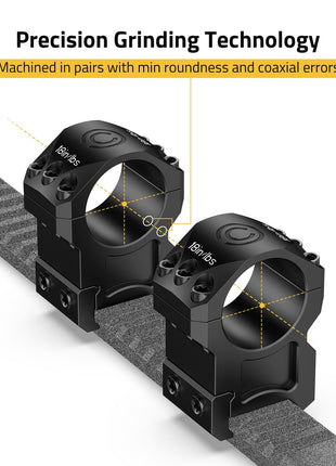 CVLIFE diameter scope rings featuring machined in pairs with min roundness and coaxial errors 1inch x 1.20inch
