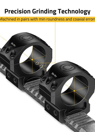 CVLIFE diameter scope rings featuring machined in pairs with min roundness and coaxial errors 30mm x 0.90inch