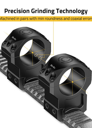 CVLIFE diameter scope rings featuring machined in pairs with min roundness and coaxial errors 30mm x 1.26inch