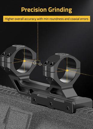 CVLIFE Ring Scope Mount featuring higher overall accuracy with min roundness and coaxial errors 1 Inch
