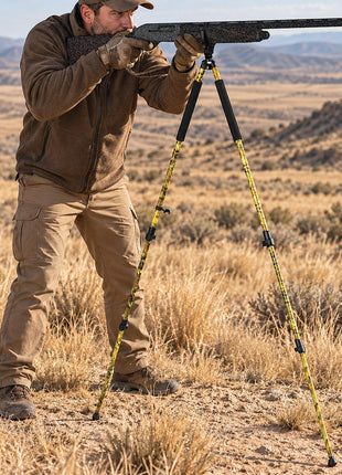 CVLIFE Shooting Bipod in leaf camo