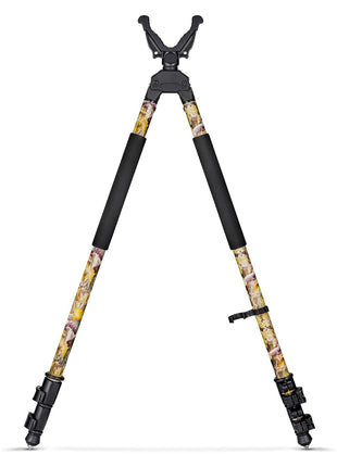 Camo Design Hunting Bipod with Swivel V Yoke Rest