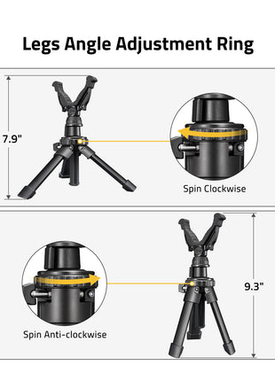 Shooting Rest Tripod with Legs Angle Adjustment Ring