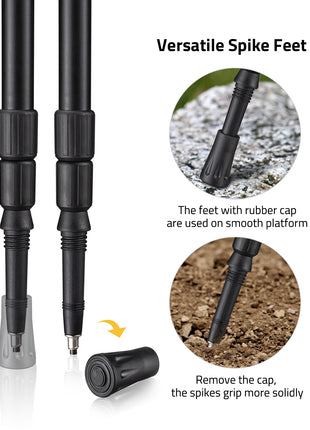 Shooting Rests Hunting Bipods with Versatile Spike Feet