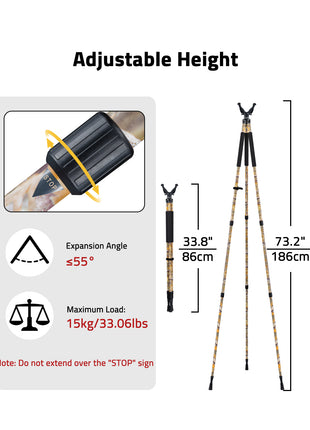 Adjustable Height Shooting Tripods for Rifles