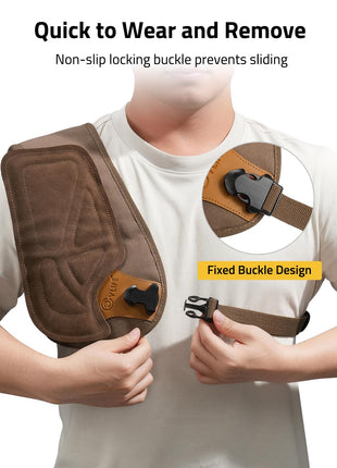 CVLIFE Shotgun featuring non-slip locking buckle prevents sliding in brown