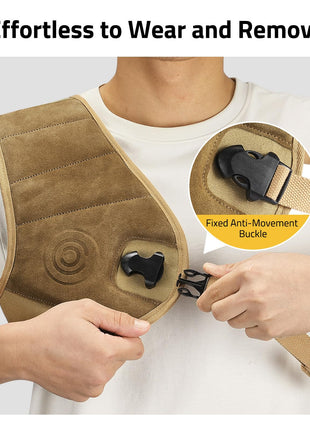 CVLIFE Shotgun Recoil Pad featuring effortless to wear and remove in brown