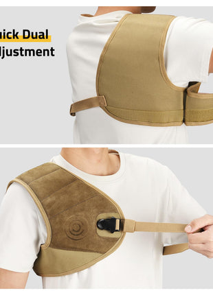 CVLIFE Shotgun Recoil Pad featuring quick dual adjustment in brown
