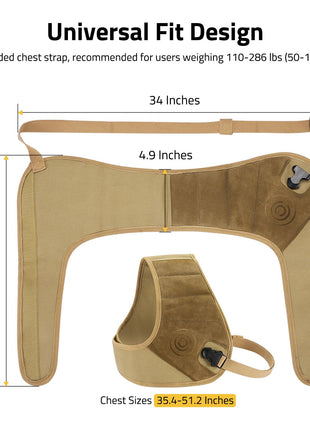 CVLIFE Shotgun Recoil Pad featuring universal fit design chest sizes, 34 inches x 4.9 inches x 16.5 inches in brown