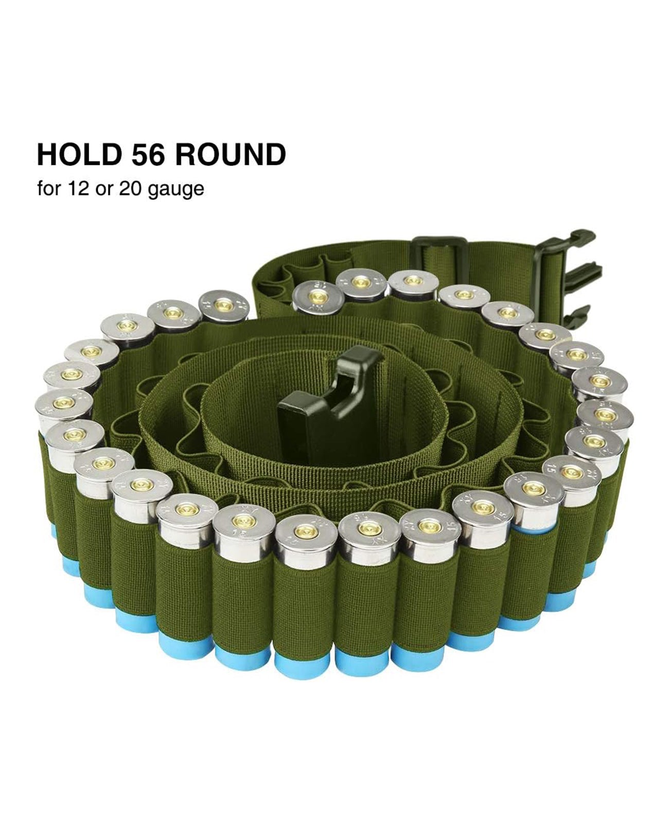 CVLIFE Shotgun Shell Bandolier for 12GA or 20 Gauge Adjustable Nylon S