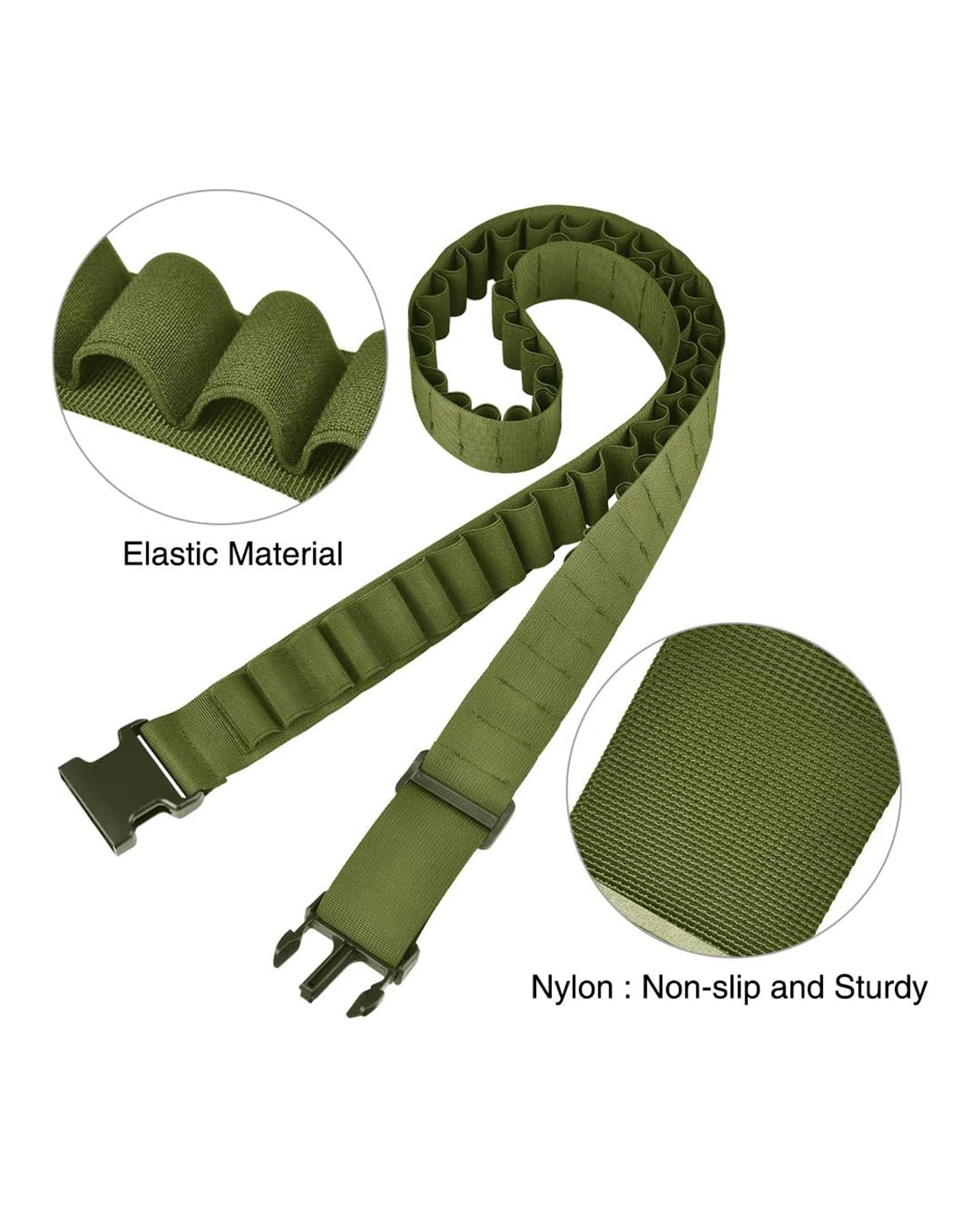 CVLIFE Shotgun Shell Bandolier for 12GA or 20 Gauge Adjustable Nylon S