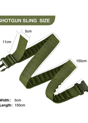 Shotgun Sling Shell Bandolier Size Details