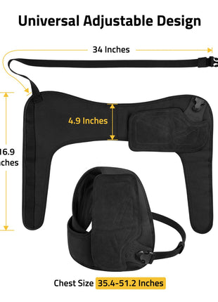 CVLIFE Shotgun Shoulder Pad featuring universal adjustable design inches chest size, 34 inches x 4.9 inches x 51.2inches in
