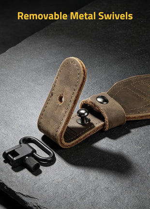 CVLIFE Shotgun Sling featuring removablemetal swivels in mixed green